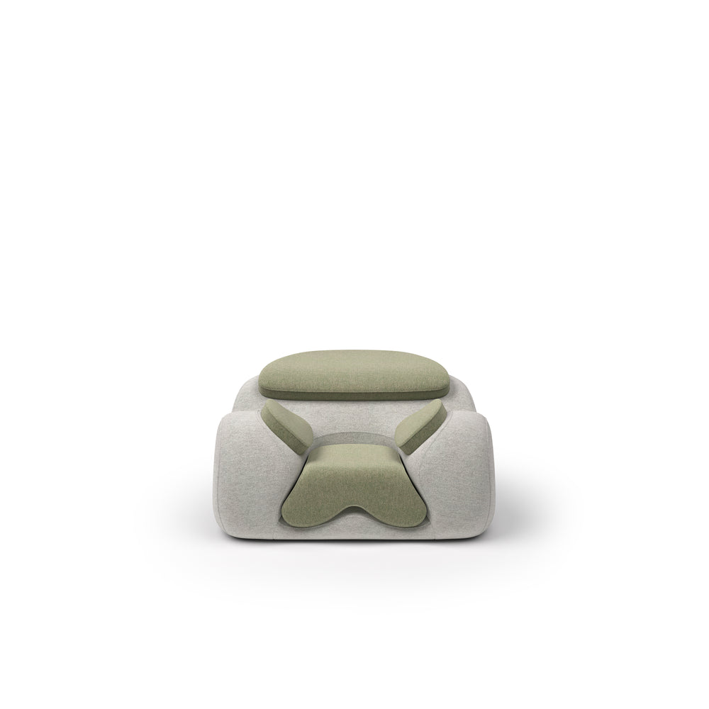Meditation Chair showing the removable booster cushions