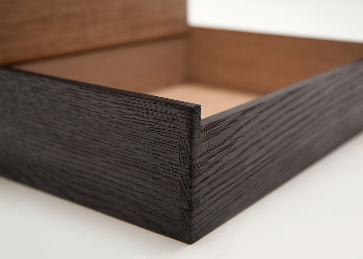 Scorched Jewelry Box showing its dovetailed construction