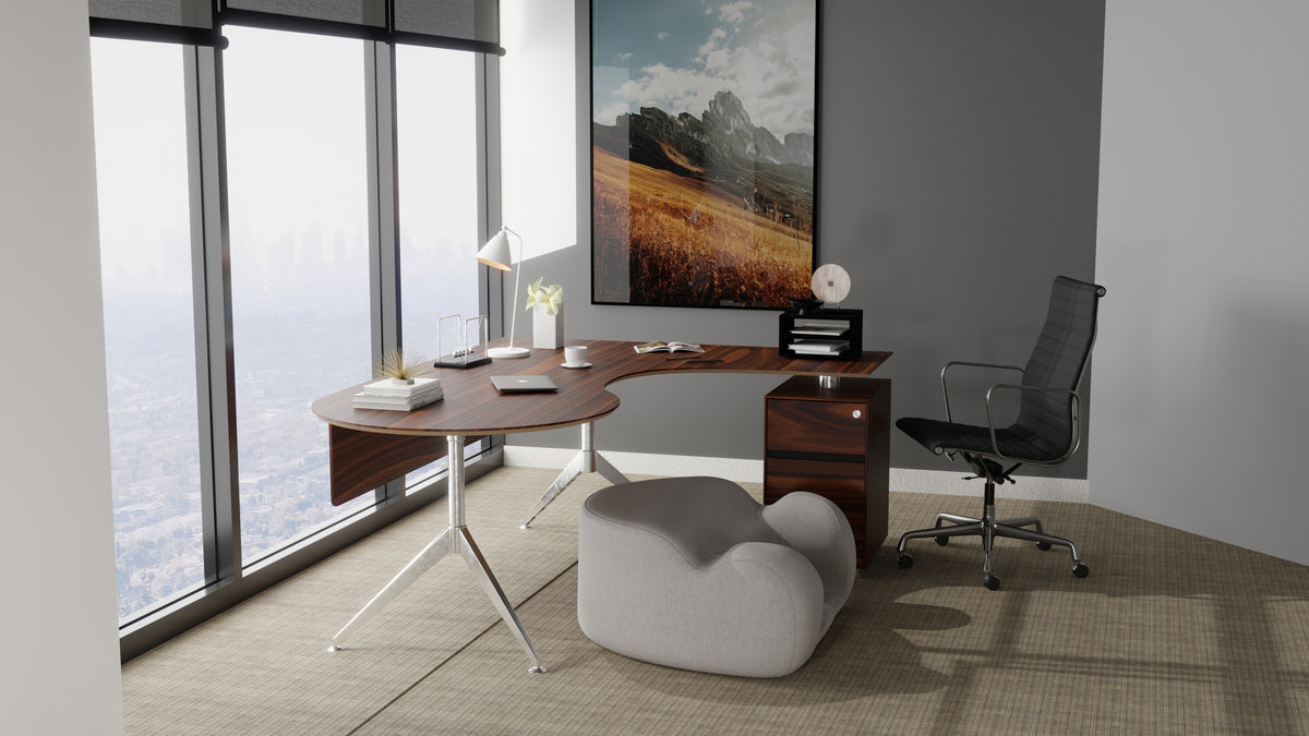 An Oyster Meditation Chair in a furnished office concept