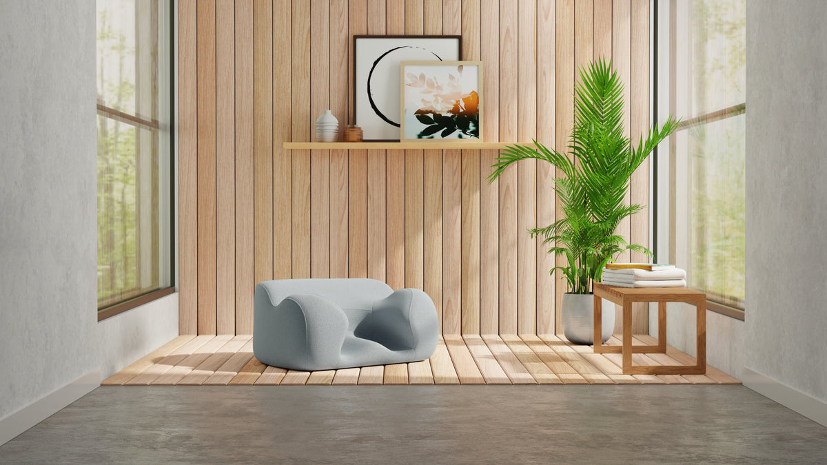 An Oyster Meditation Chair in a quiet interior concept