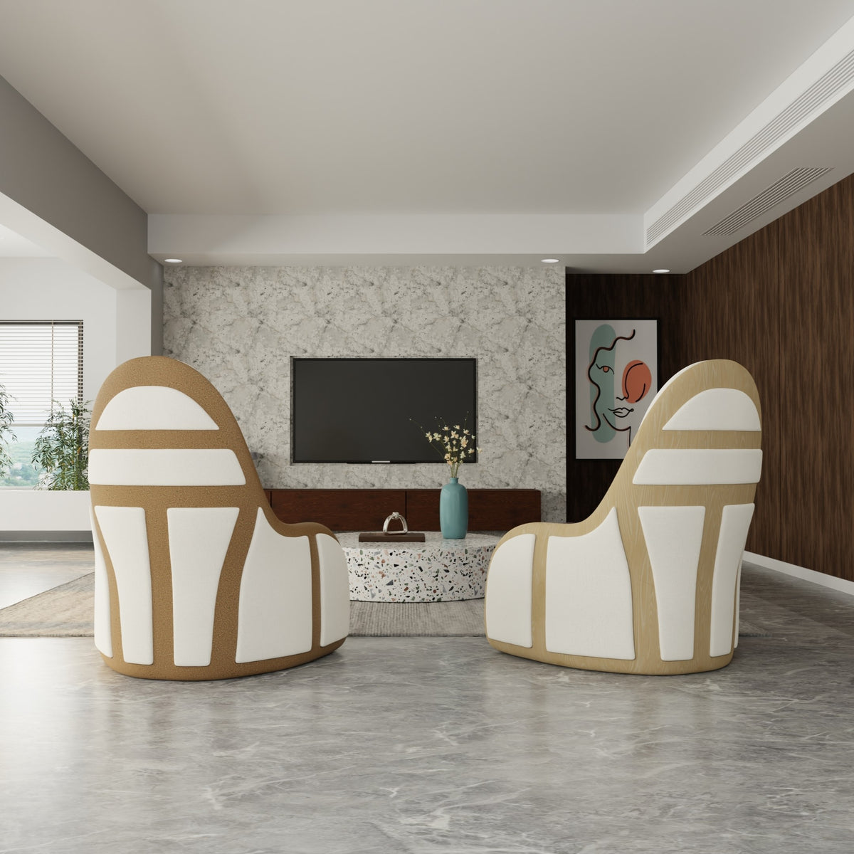 The Oyster Listening Chair in a music room