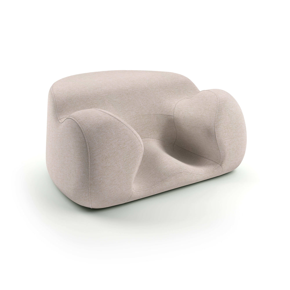 Oyster Meditation Chair in greige upholstery